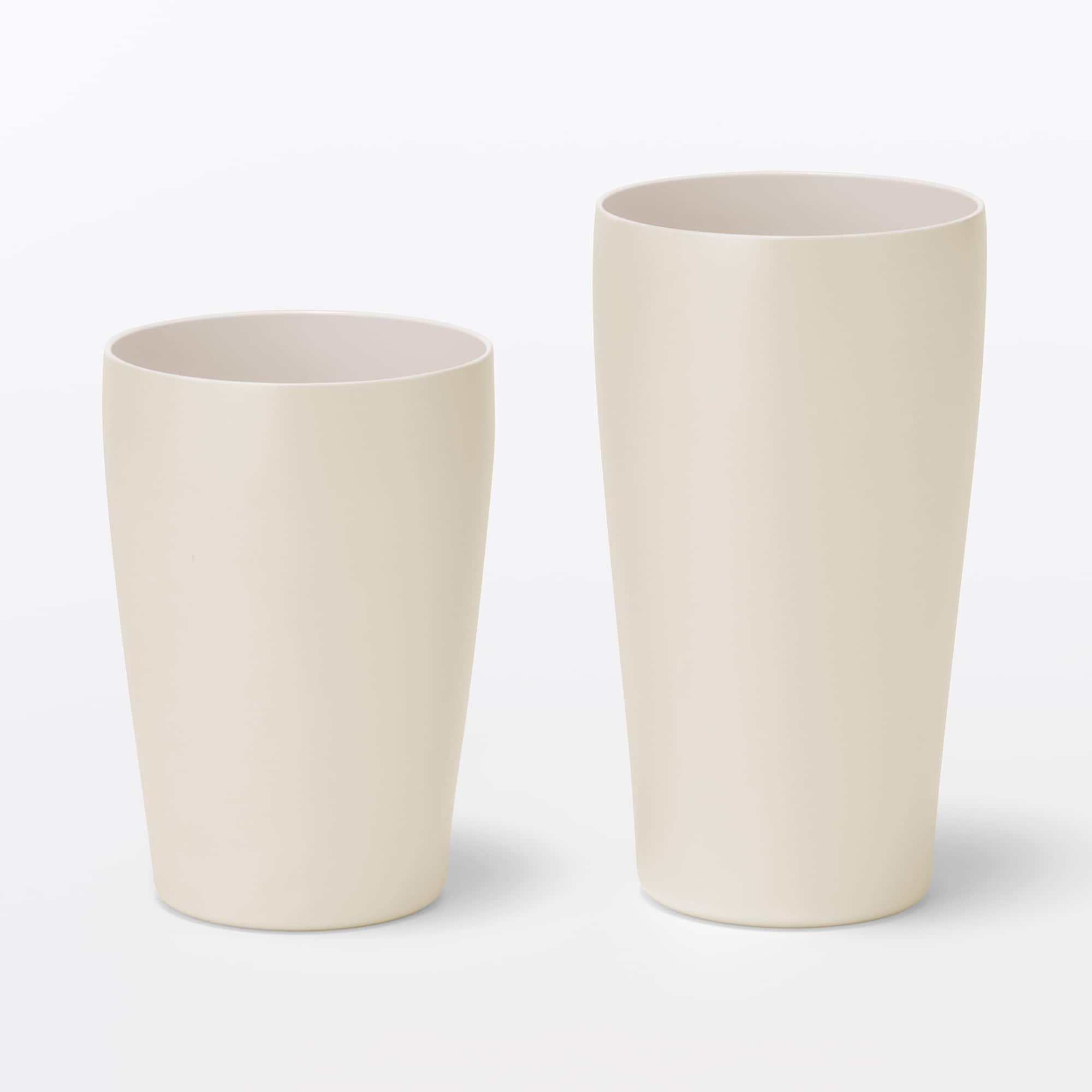 ステンレス　真空断熱二重構造　保冷タンブラー／オフ白