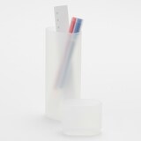 ポリプロピレンメガネも入るペンケース　スタンド式　