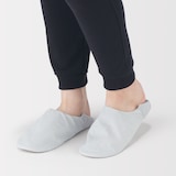 残反を使った　綿サッカー織バブーシュ