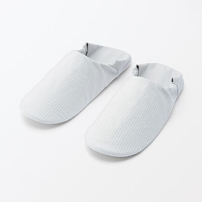 【５月中旬発売予定】残反を使った　綿サッカー織バブーシュ　Ｍ・Ｌ