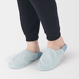 残反を使った　綿サッカー織バブーシュ