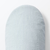 残反を使った　綿サッカー織バブーシュ