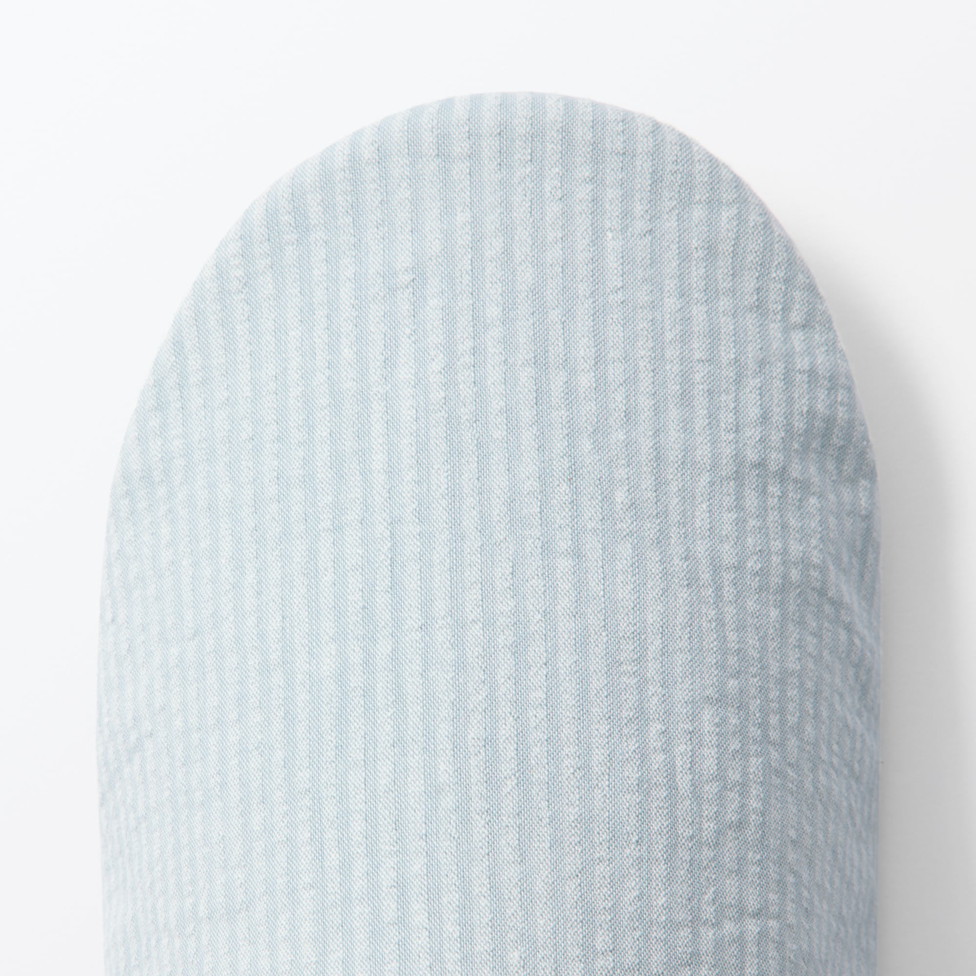 残反を使った　綿サッカー織バブーシュ