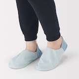 残反を使った　綿サッカー織バブーシュ