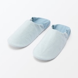 残反を使った　綿サッカー織バブーシュ