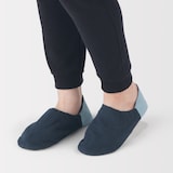 残反を使った　綿サッカー織バブーシュ