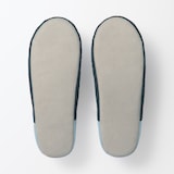 残反を使った　綿サッカー織バブーシュ