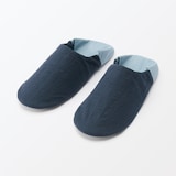 残反を使った　綿サッカー織バブーシュ