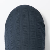 残反を使った　綿サッカー織バブーシュ