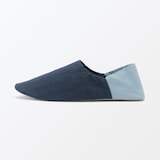 残反を使った　綿サッカー織バブーシュ