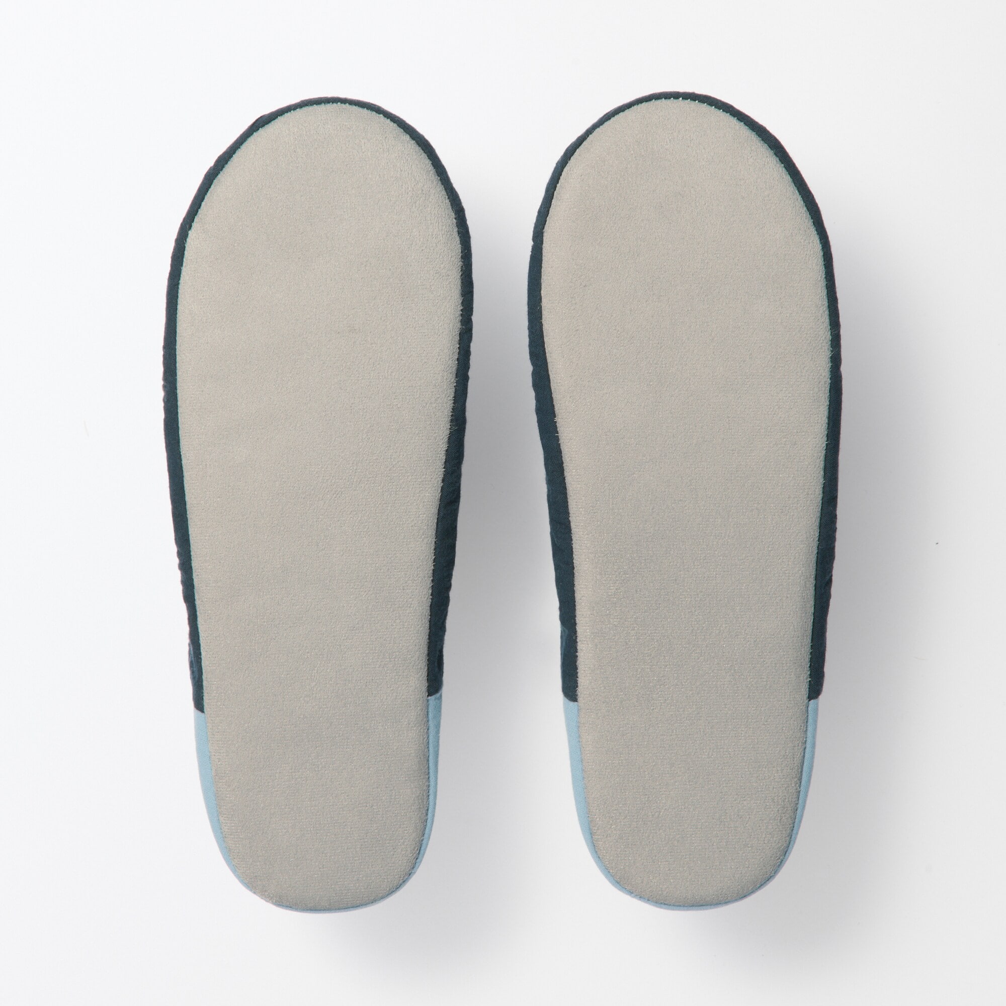 残反を使った　綿サッカー織バブーシュ