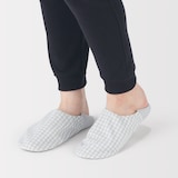 残反を使った　綿サッカー織バブーシュ