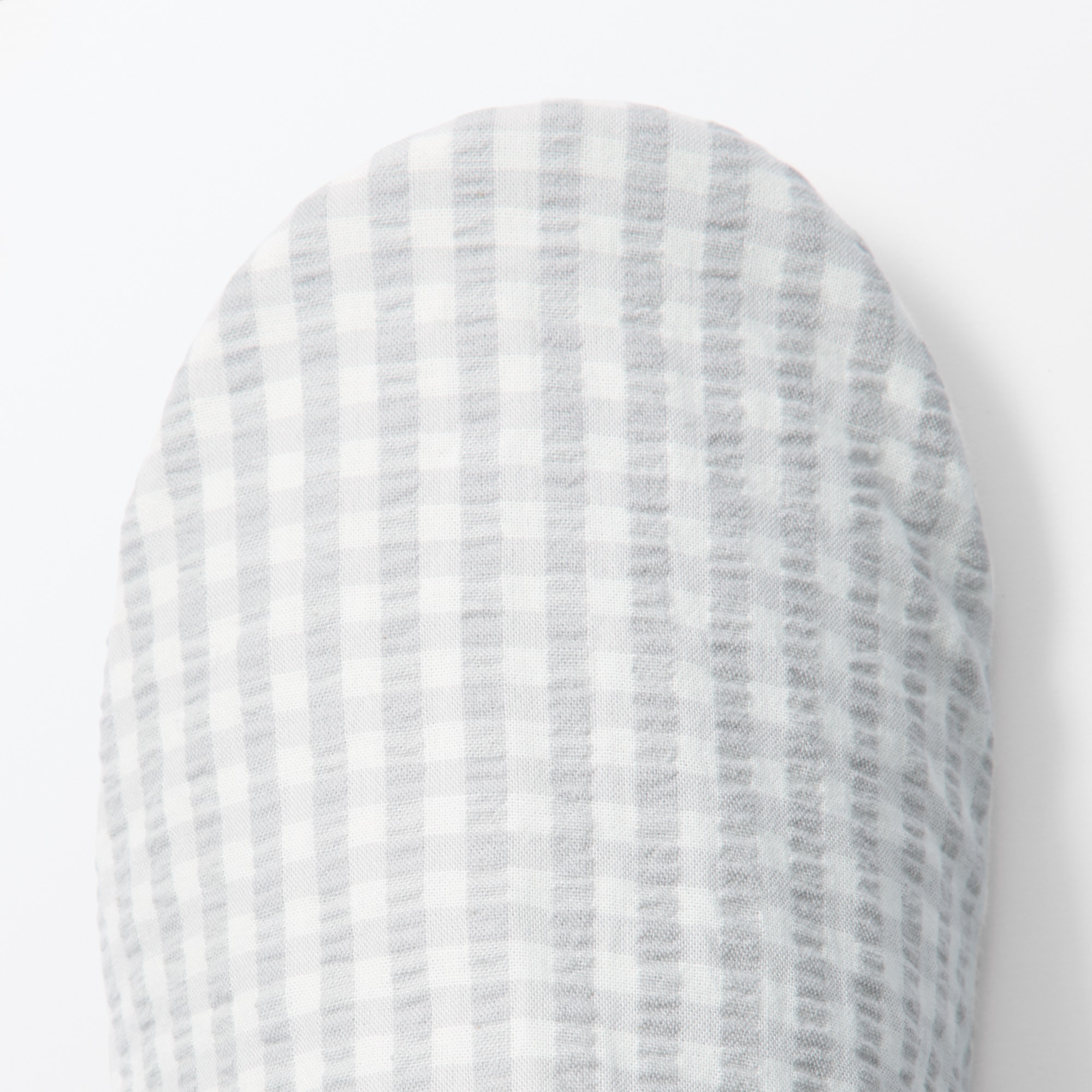 残反を使った　綿サッカー織バブーシュ