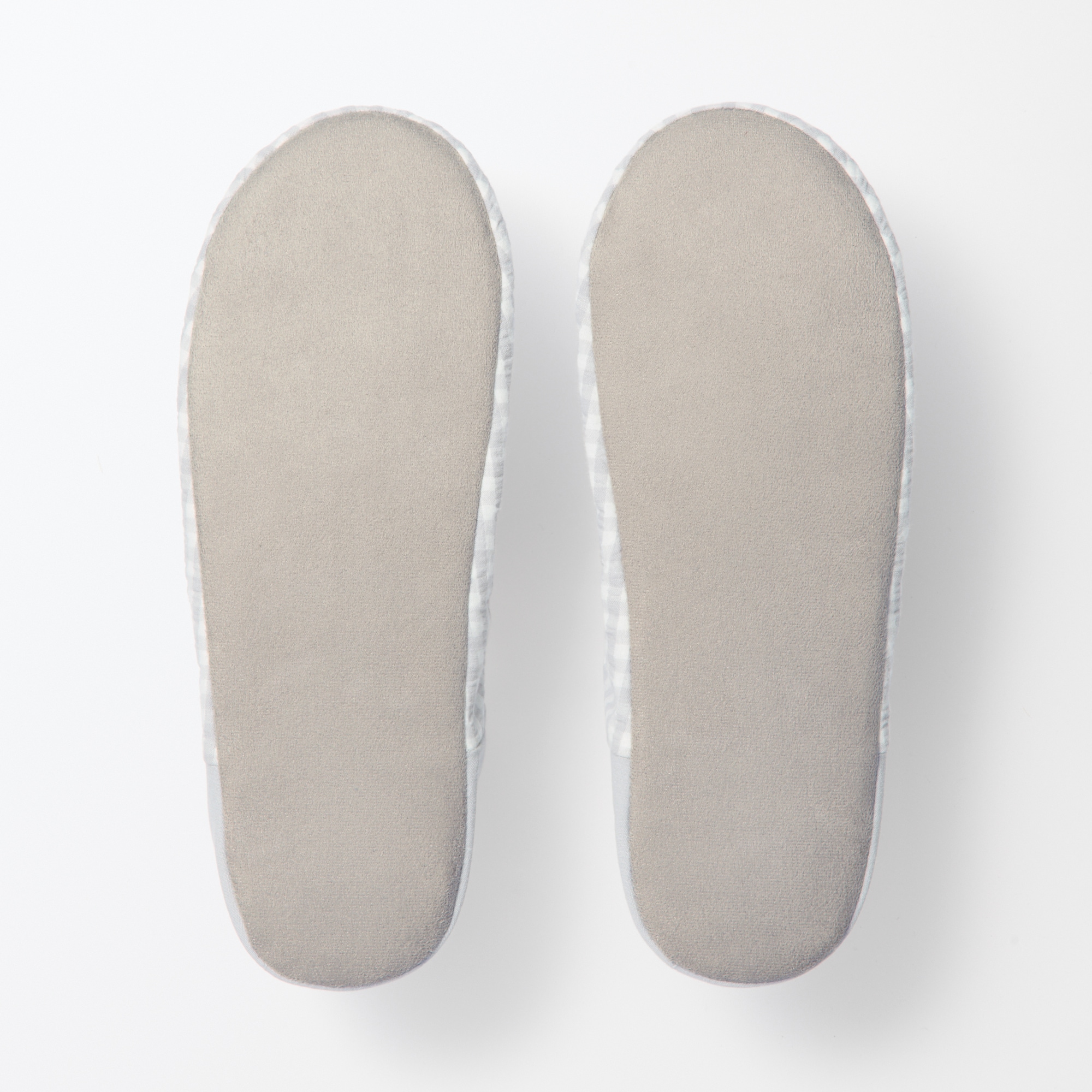 残反を使った　綿サッカー織バブーシュ