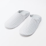 残反を使った　綿サッカー織バブーシュ