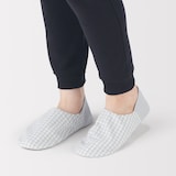 残反を使った　綿サッカー織バブーシュ