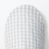 残反を使った　綿サッカー織バブーシュ