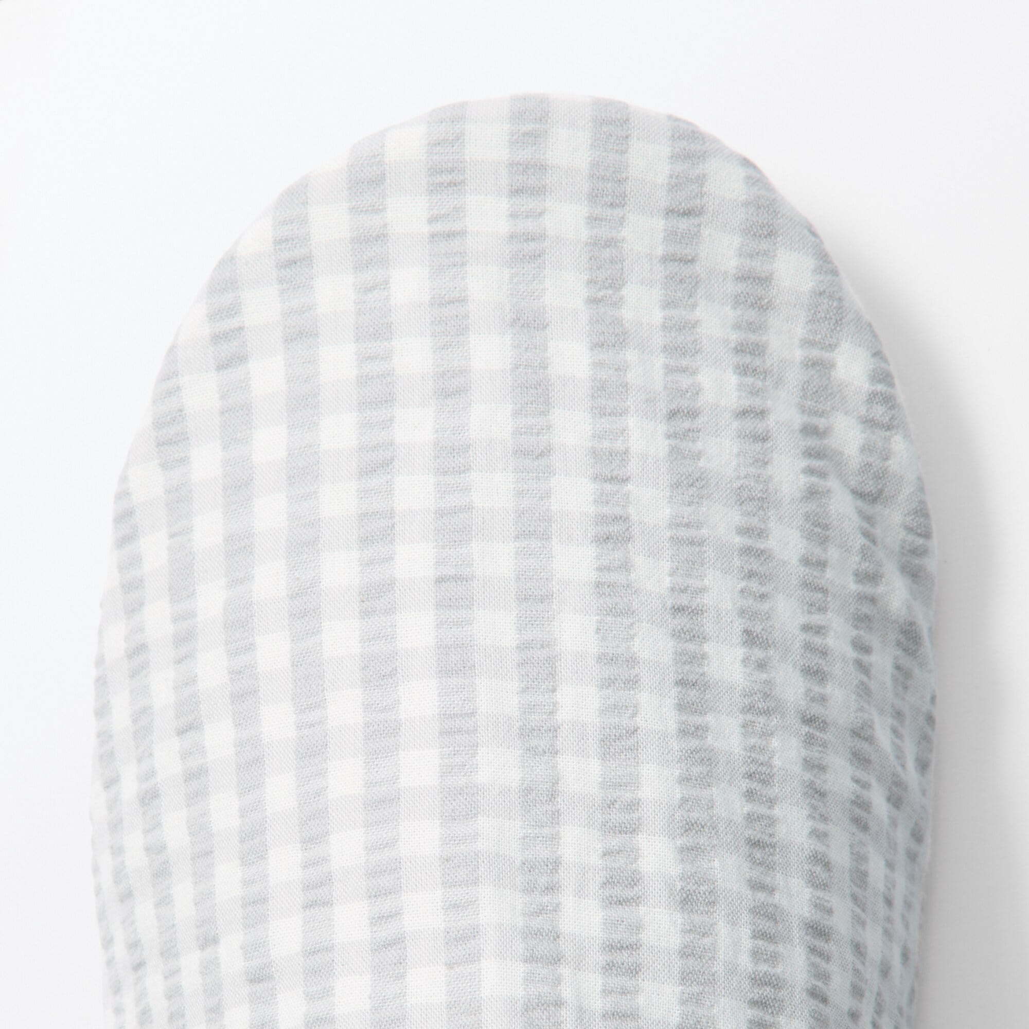 残反を使った　綿サッカー織バブーシュ