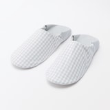 残反を使った　綿サッカー織バブーシュ