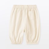 ベビー　おなかすっぽり楊柳ガーゼ七分丈パンツ