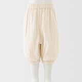 ベビー　おなかすっぽり楊柳ガーゼ七分丈パンツ