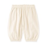 ベビー　おなかすっぽり楊柳ガーゼ七分丈パンツ