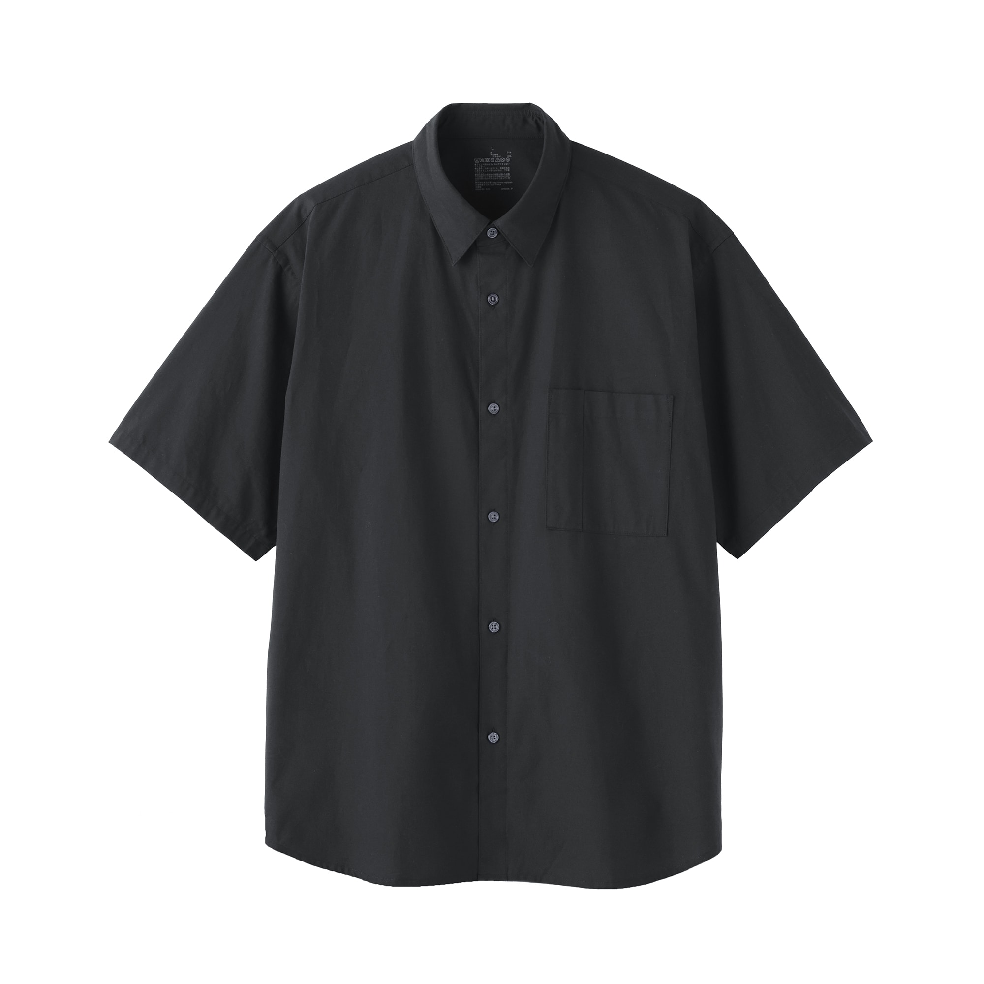 紳士　洗いざらしブロード半袖オーバーシャツ