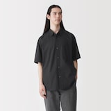 紳士　洗いざらしブロード半袖オーバーシャツ