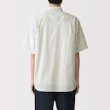 紳士　洗いざらしブロード半袖オーバーシャツ