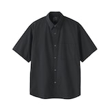 紳士　洗いざらしブロード半袖オーバーシャツ