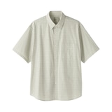 紳士　洗いざらしブロード半袖オーバーシャツ