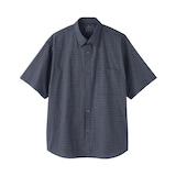 紳士　洗いざらしブロード半袖オーバーシャツ
