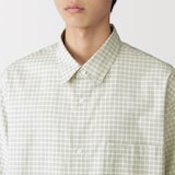 紳士　洗いざらしブロード半袖オーバーシャツ