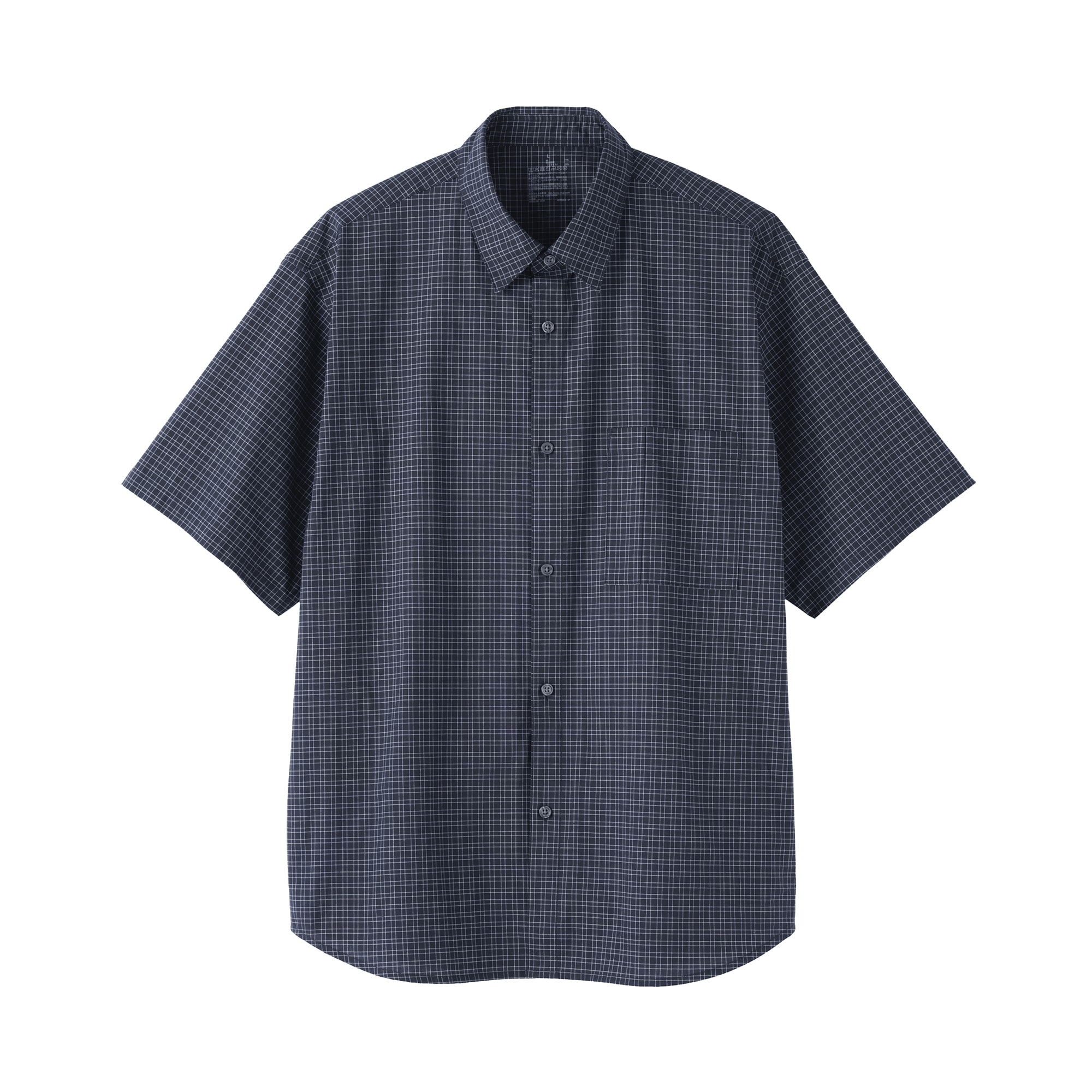 紳士　洗いざらしブロード半袖オーバーシャツ