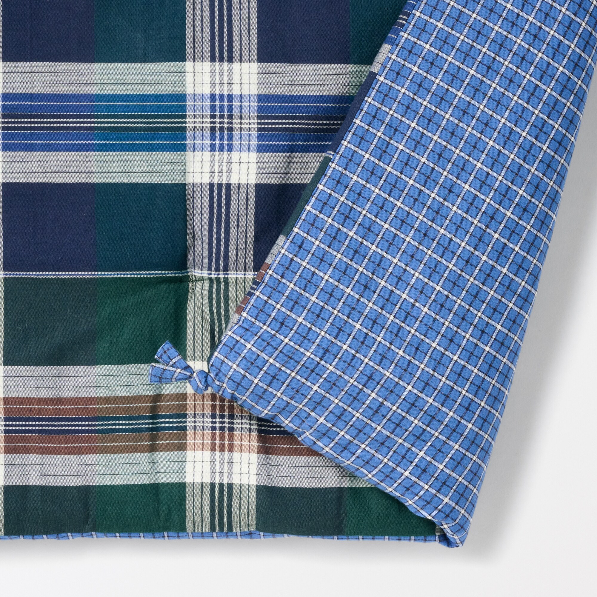 マドラスチェック　シートクッションロングタイプ