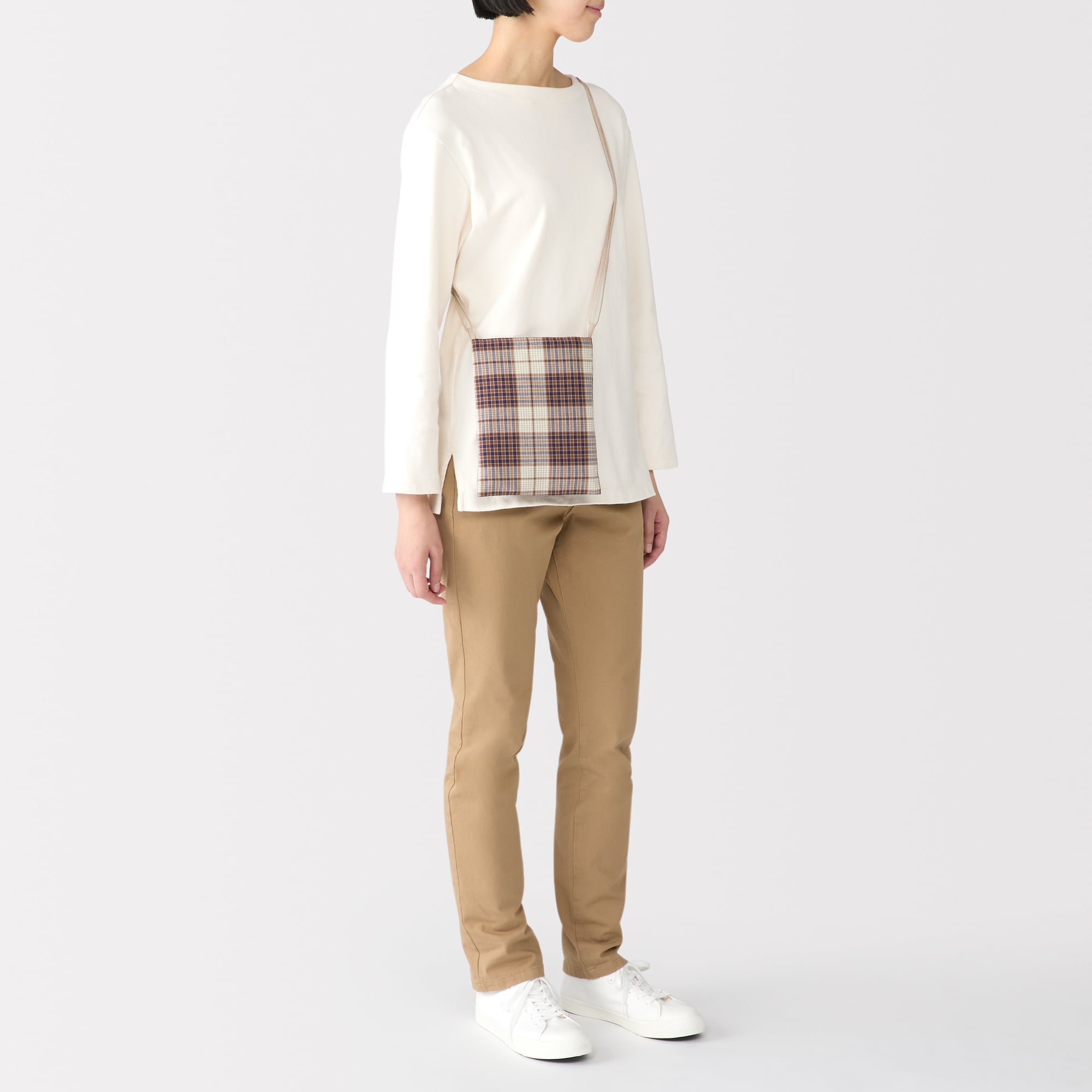 マドラスチェック　サコッシュ