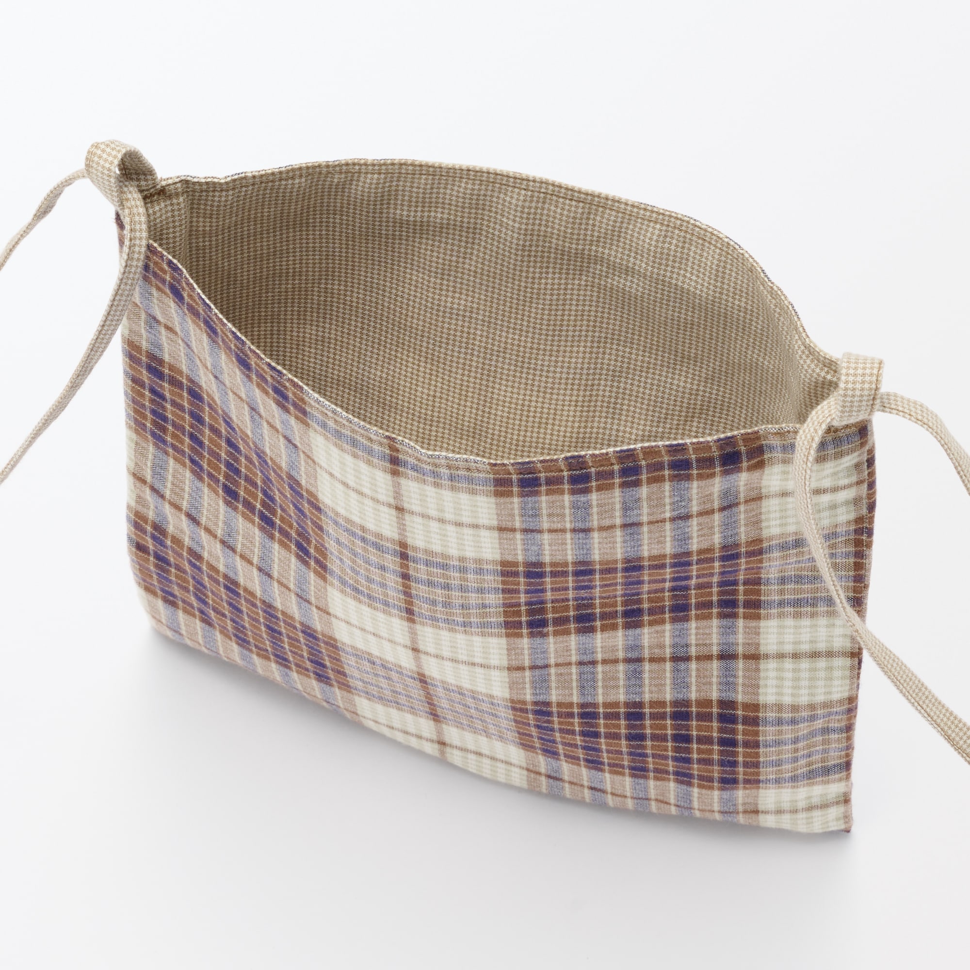 マドラスチェック　サコッシュ