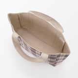 マドラスチェック　キルトバッグ　大