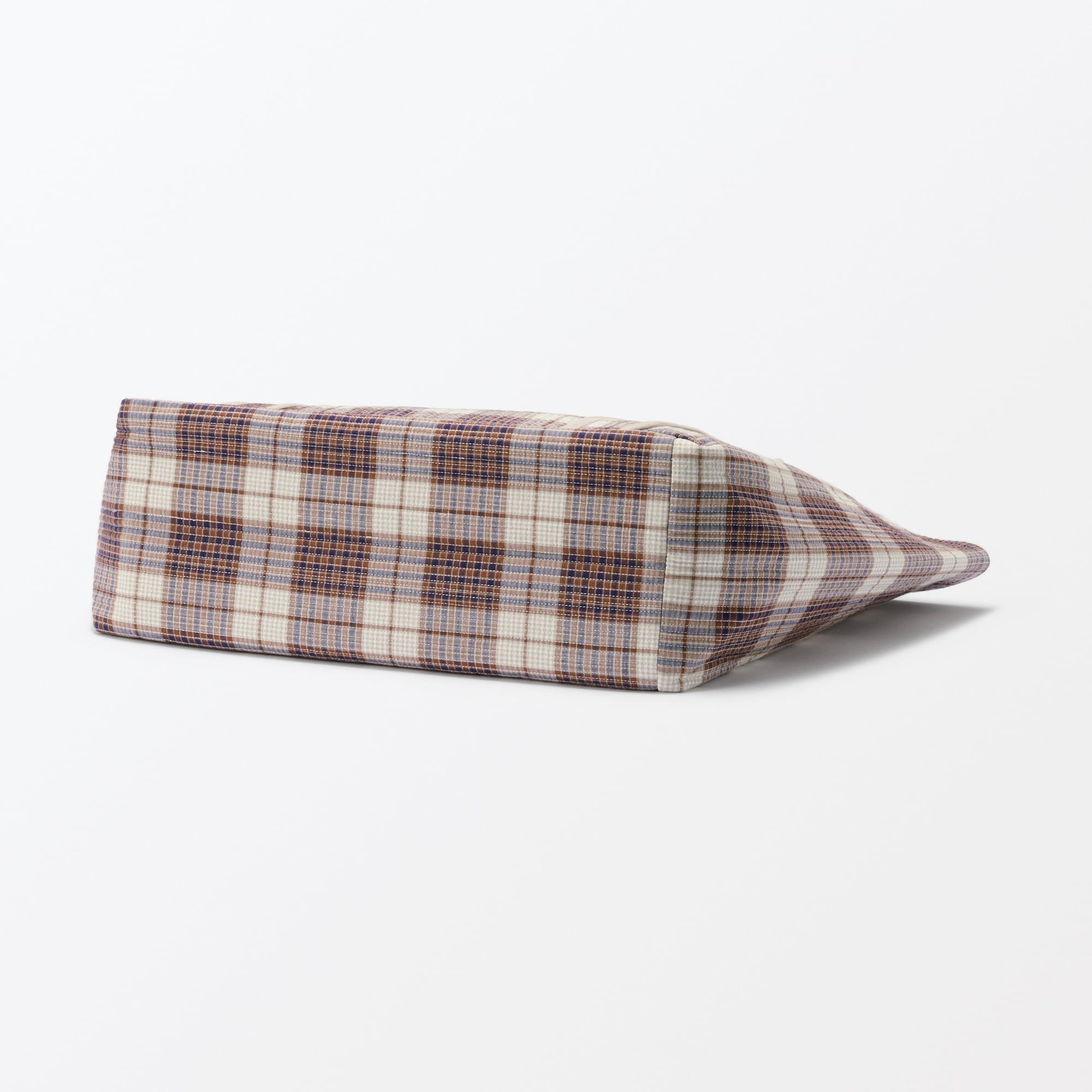 マドラスチェック　キルトバッグ　大