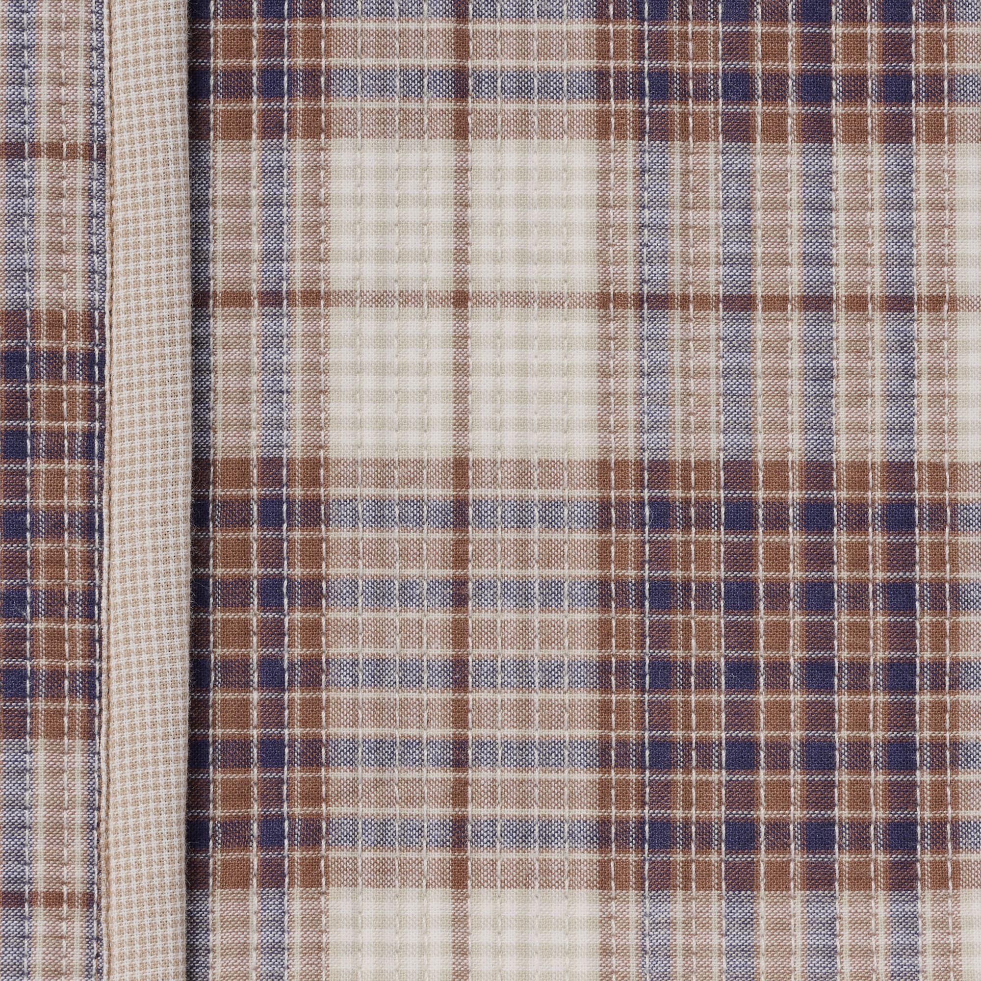 マドラスチェック　キルトバッグ　大