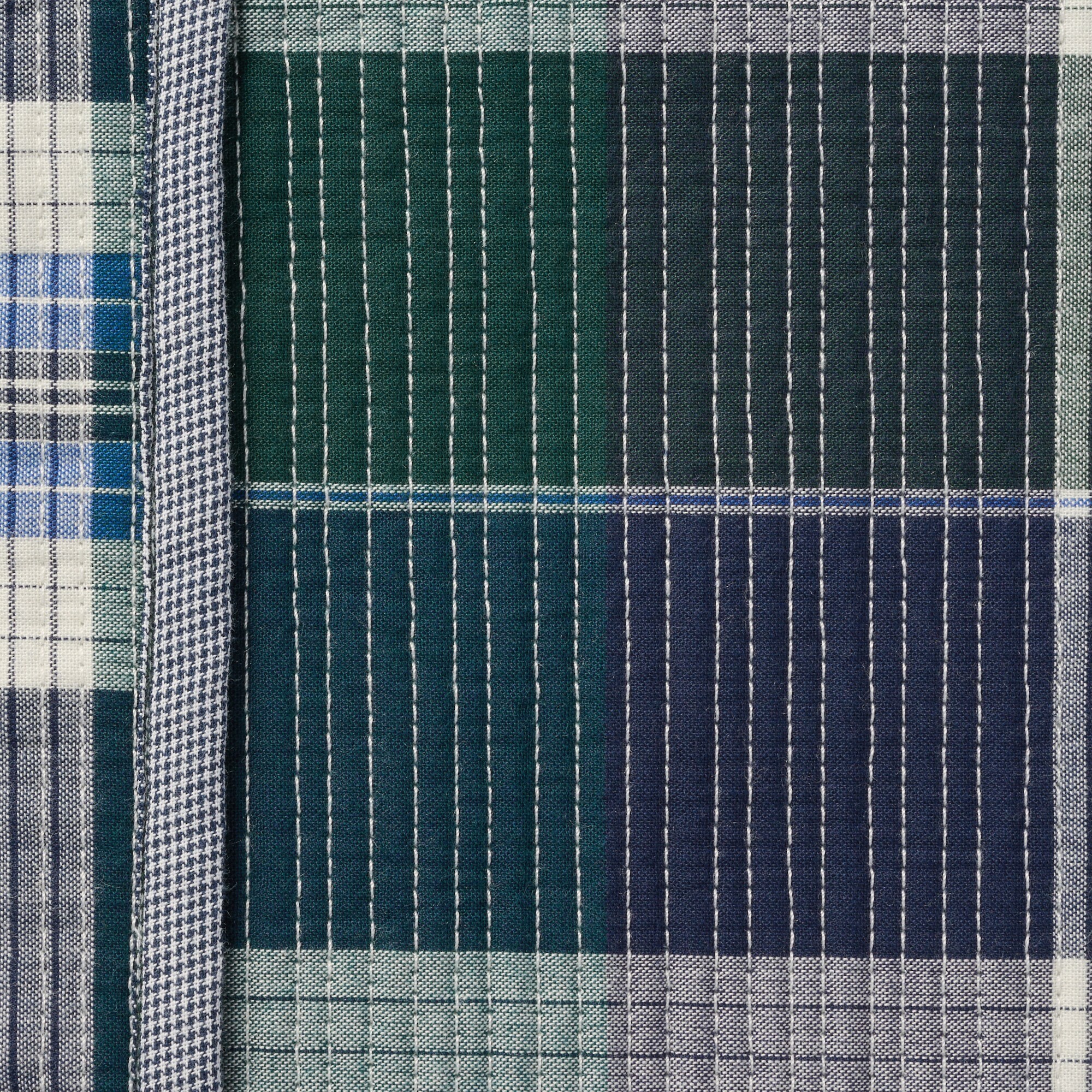 マドラスチェック　キルトバッグ　大