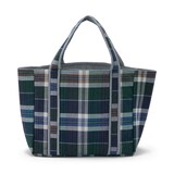 マドラスチェック　キルトバッグ　大