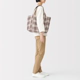 マドラスチェック　キルトバッグ　中