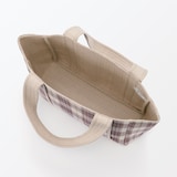 マドラスチェック　キルトバッグ　中