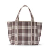 マドラスチェック　キルトバッグ　中