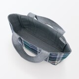 マドラスチェック　キルトバッグ　中