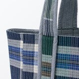 マドラスチェック　キルトバッグ　中