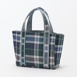 マドラスチェック　キルトバッグ　中