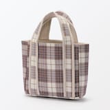 マドラスチェック　キルトバッグ　小