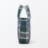 マドラスチェック　キルトバッグ　小